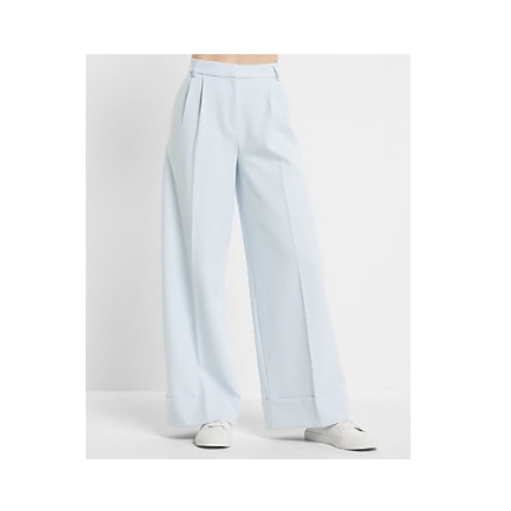 Express Stylist Super High Waisted Pleated Wide Leg Pant